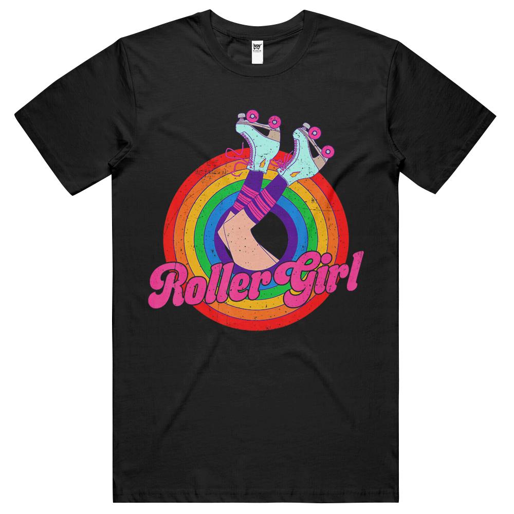 Roller Girl Skater Skating Retro Vintage 70S 80S Skates T Shirts