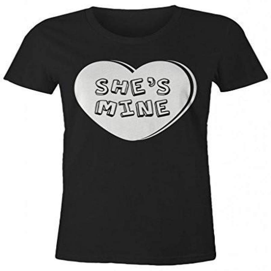 Shirts By Sarah Women’s Matching Valentine’s Day Couples T-Shirts She’s Mine Heart Shirts