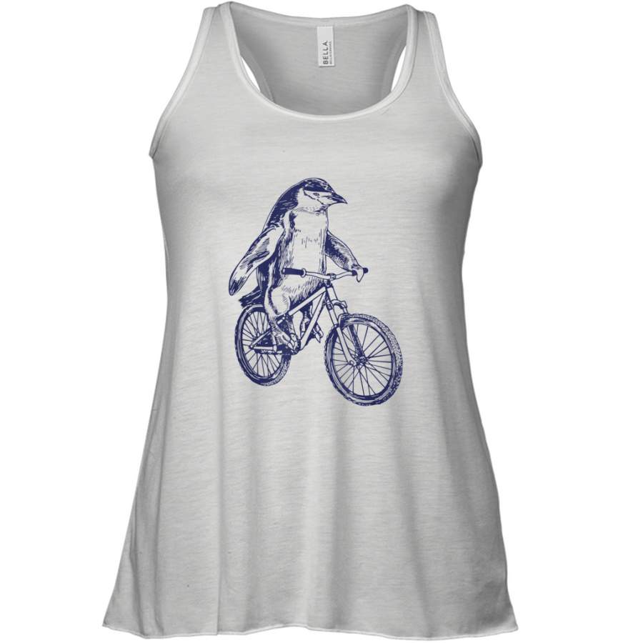 SEEMBO Penguin Cycling Bicycle Bicycling Biker Biking Bike shirt Racerback Tank