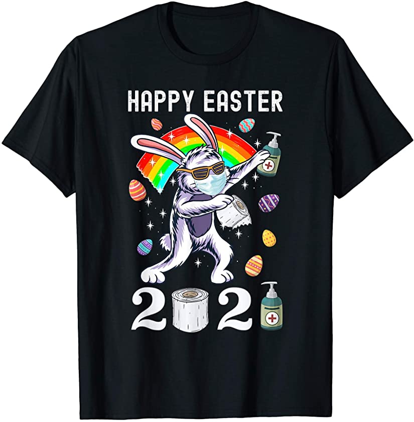 Dabbing Rabbit Easter Day 2021 Funny T-Shirt