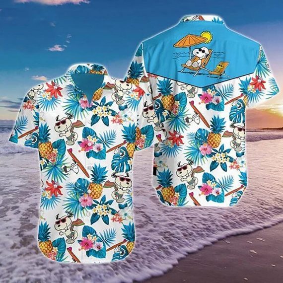 Peanuts Snoopy Hawaiian Shirt Aloha Beach Holiday Casual Ha103497