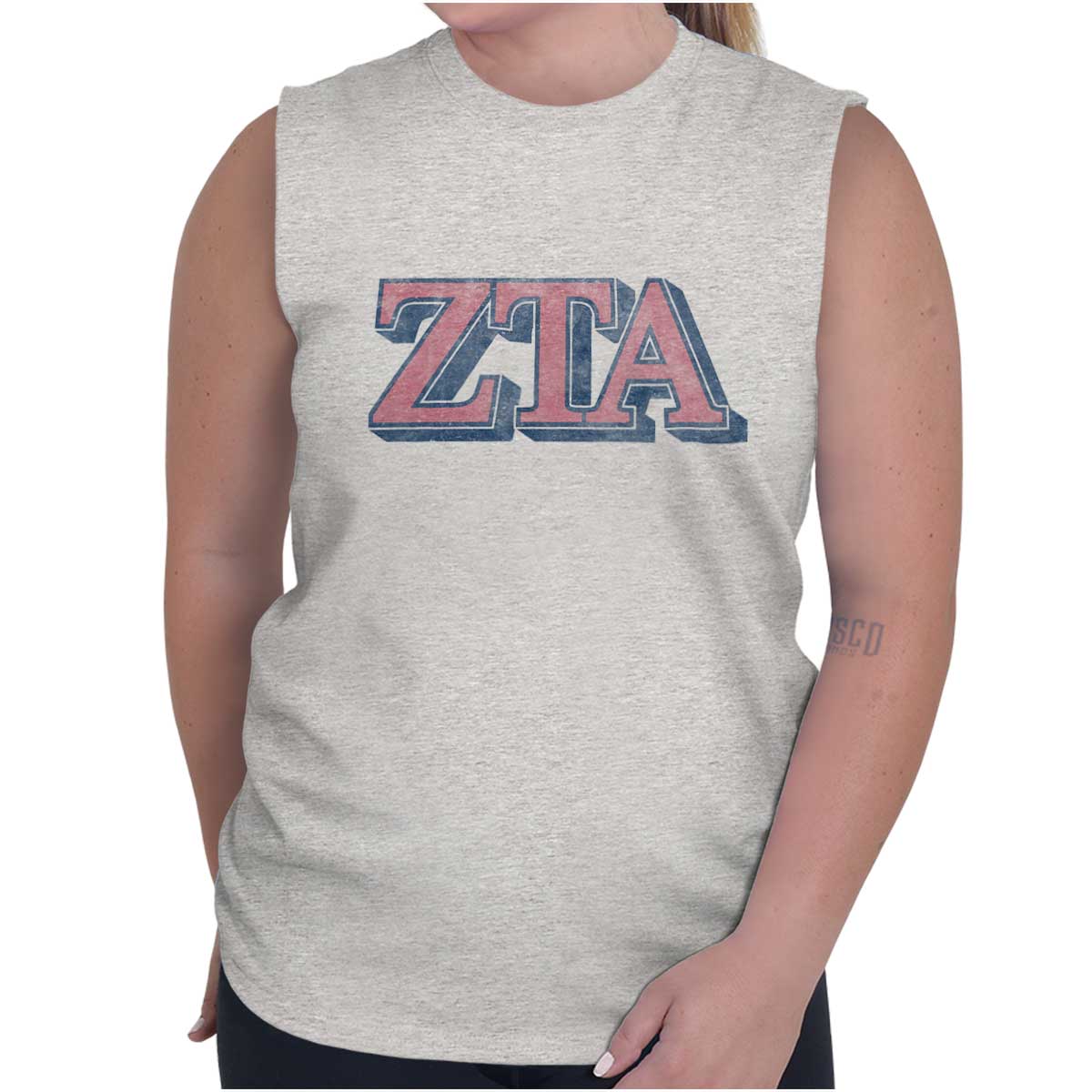 Vintage Zeta Tau Alpha Sleeveless T Shirt
