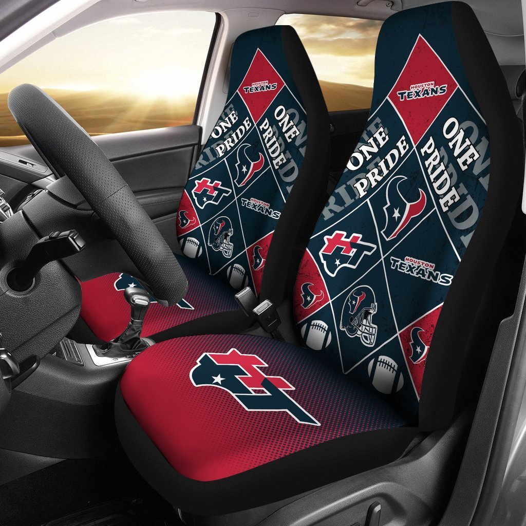 Pride Flag of Pro Houston Texans Car Seat Covers