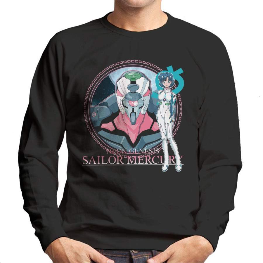 Sailor Mercury Neon Genesis Sailor Moon Men’s Sweatshirt
