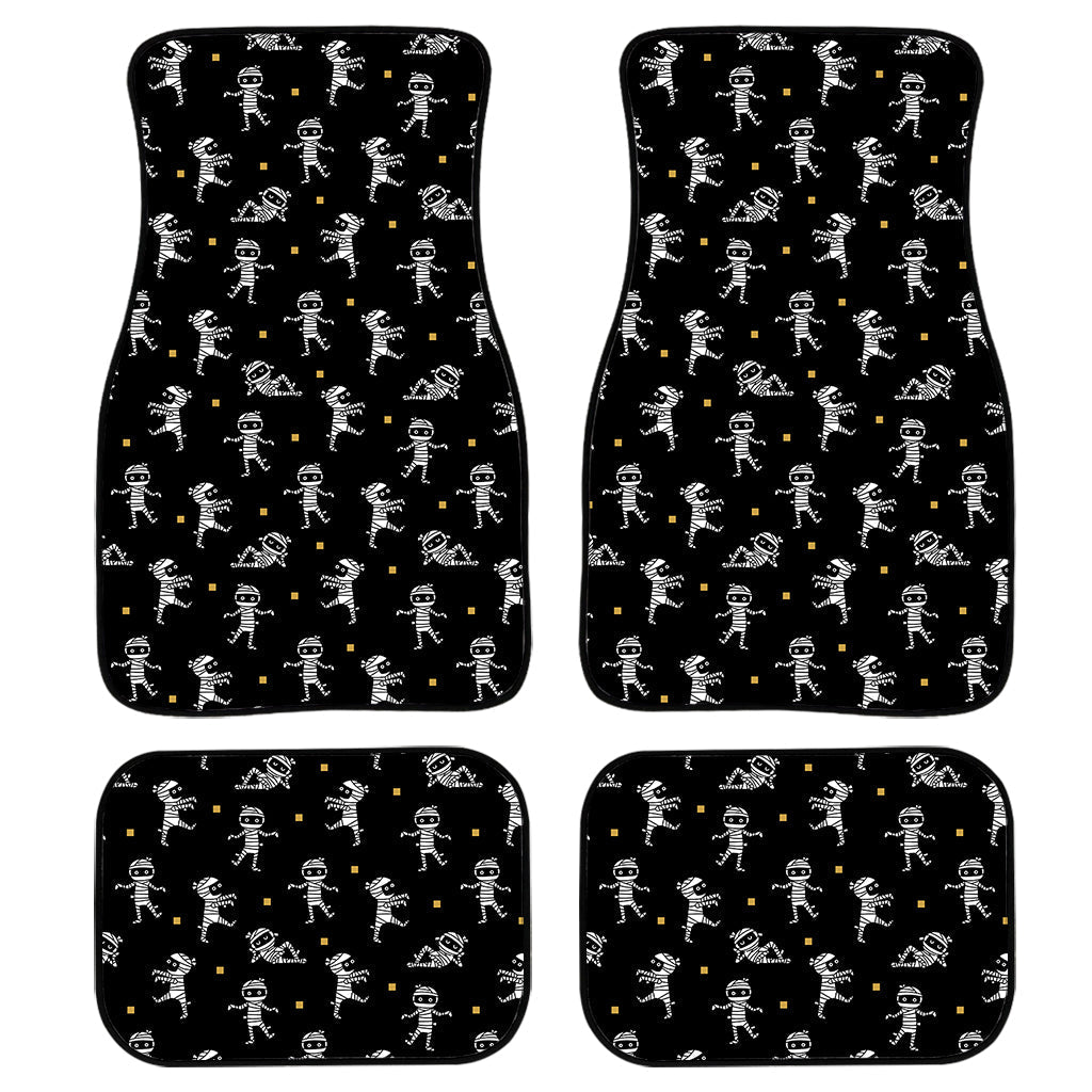 Cute Mummy Pattern Print Front And Back Car Floor Mats, Front Car Mat