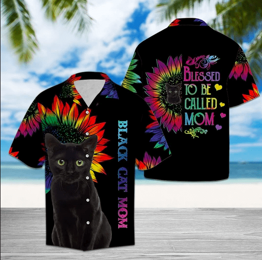 Shop From 1000 Unique Black Cat Mom Rainbow Color Sunflower Hawaii Aloha Shirts Ha66729