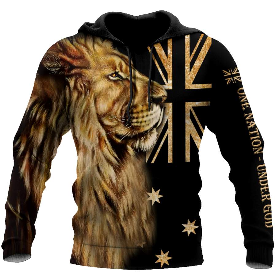 3D Australia One Nation Under God Over Printed Shirt for Men and Women TP