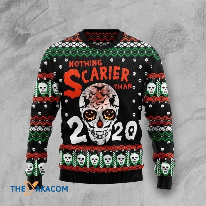 Bat Skull Nothing Scarier Than 2020 Gift For Christmas Ugly Christmas Sweater