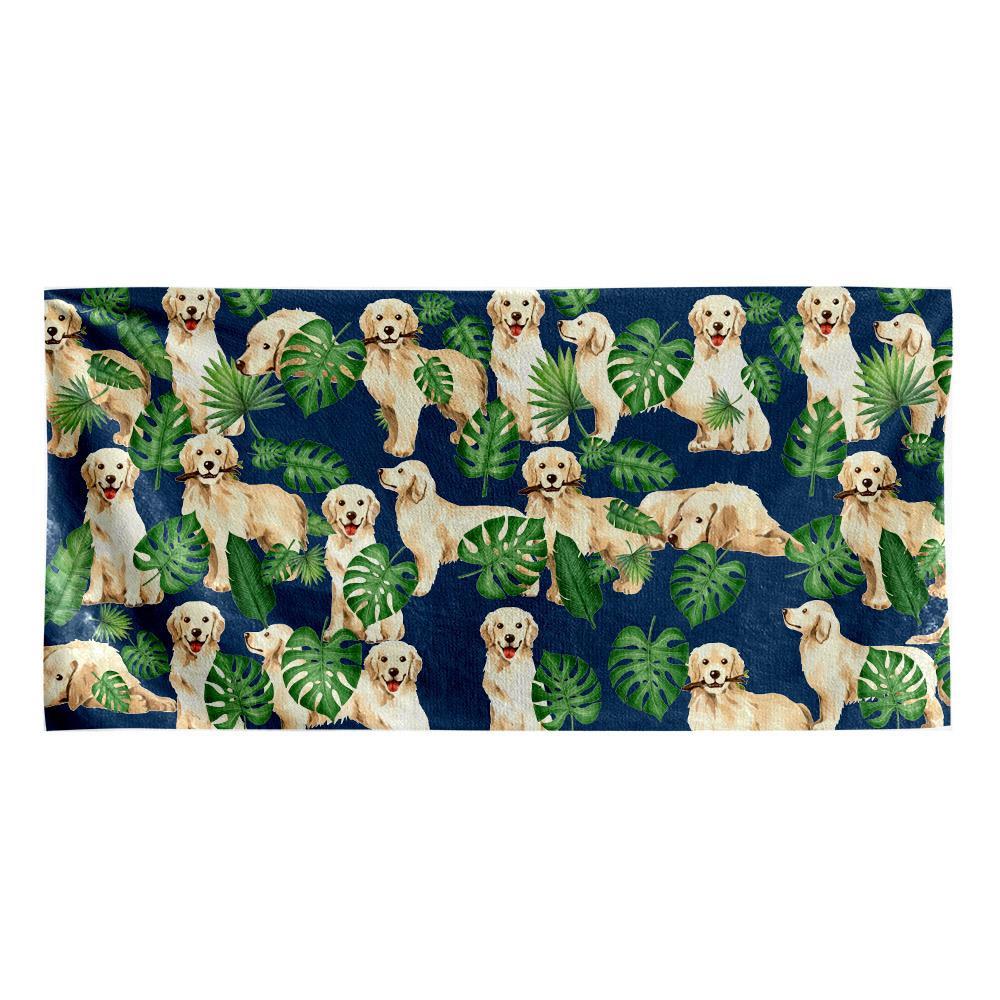 Gearhumans Gearhuman 3D Tropical Golden Retrievers Beach Towel ...