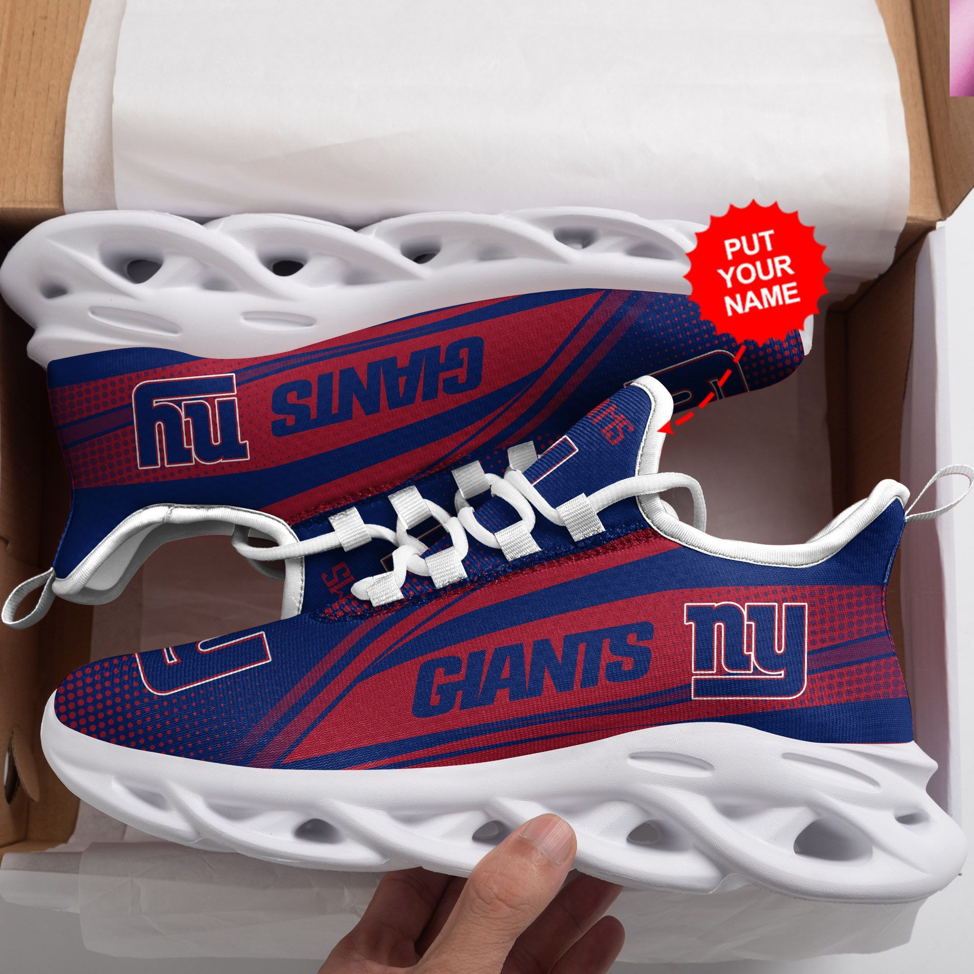 New York Giants Custom Personalized Max Soul Sneakers Running Sports Shoes For Men Women