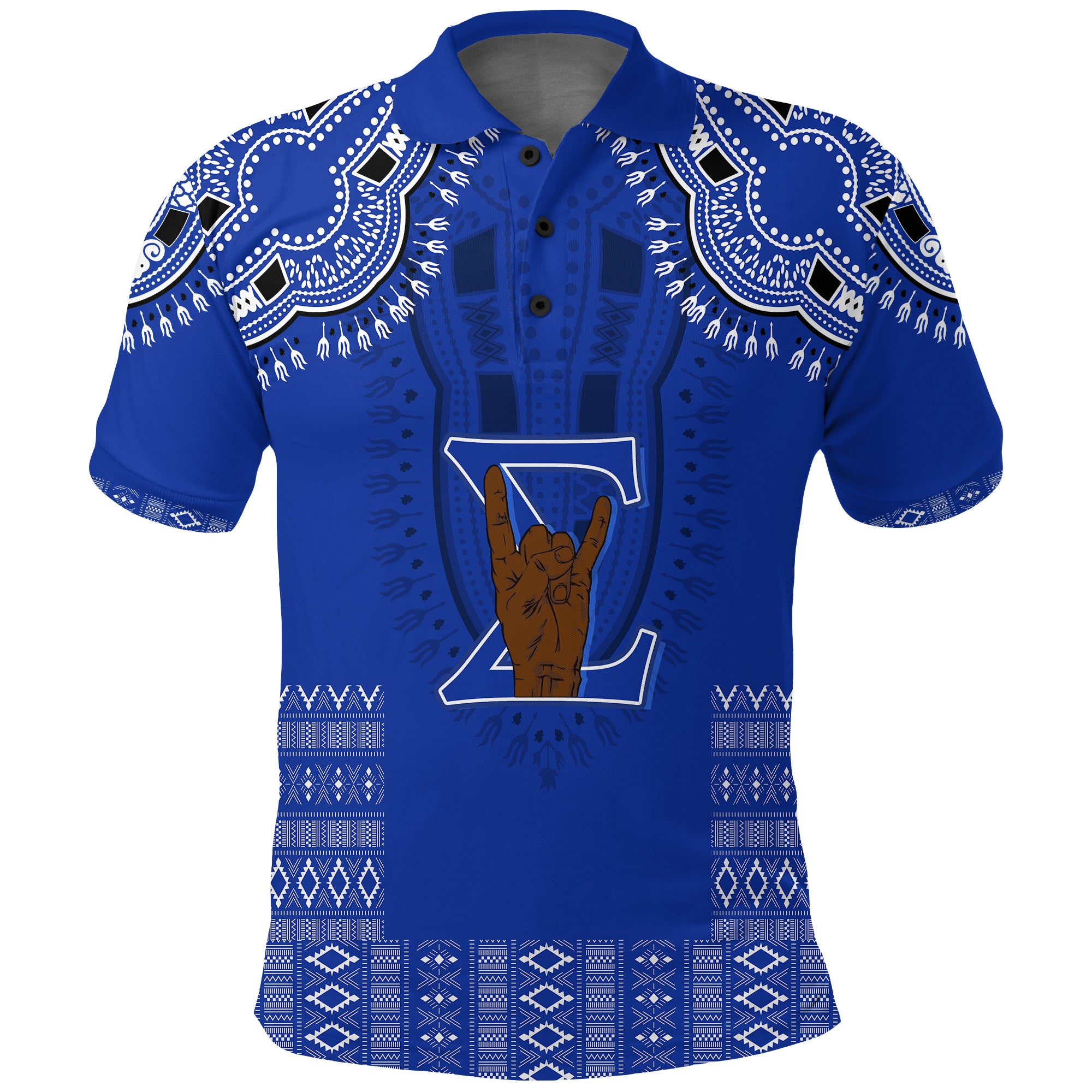 (Custom Personalized) Phi Beta Sigma ‘Mab Polo Shirt Dashiki Design Lt7