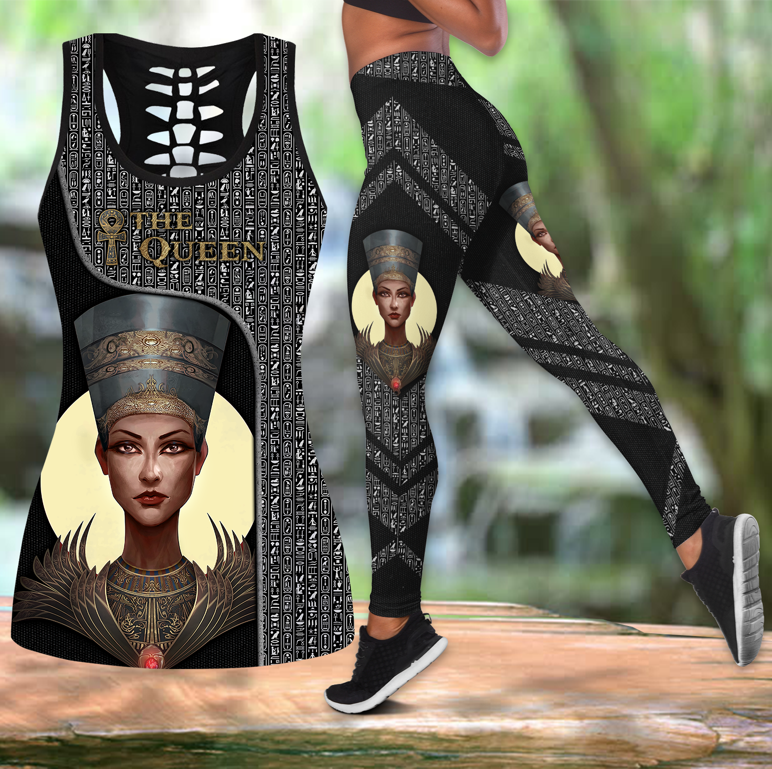 Women Tank Top The Queen Ancient Egypt 3D Print Combo Legging Tank Pd09042102Jj.S