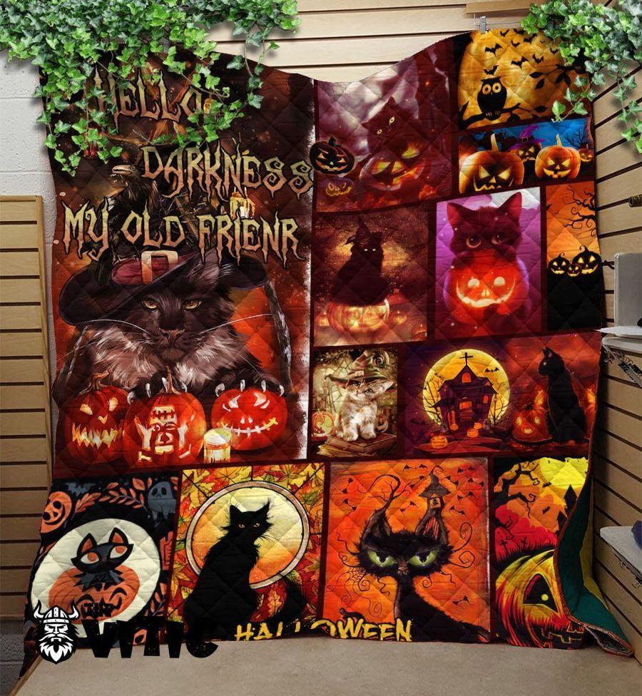 ViticStore™ black cats Halloween-red-orange-cotton all size blanket