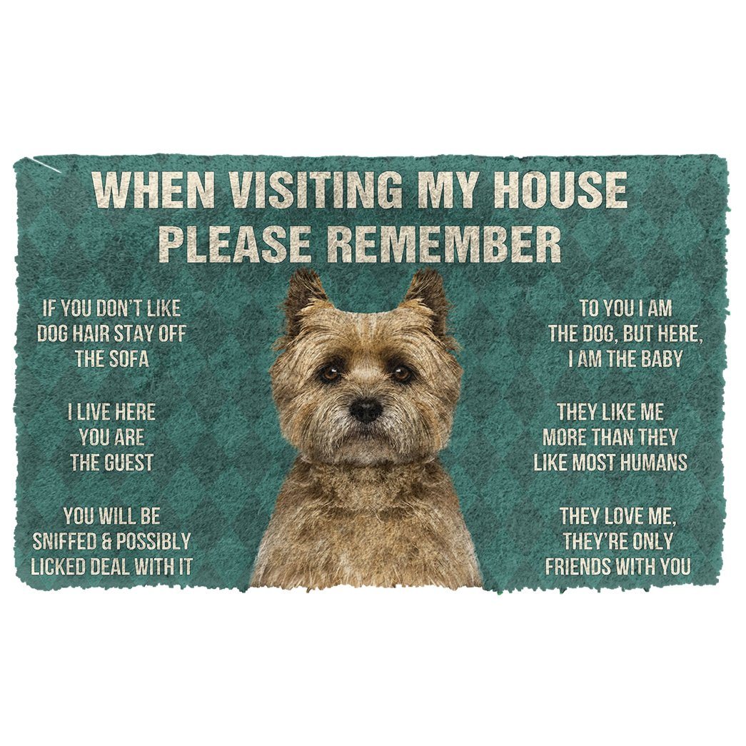 Gearhumans  Gearhuman 3D Please Remember Cairn Terrier Dogs House Rules Custom Doormat