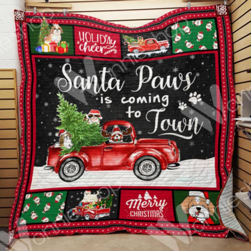 Red Truck Shih Tzu Dog Christmas Blanket NOV1102 68O39