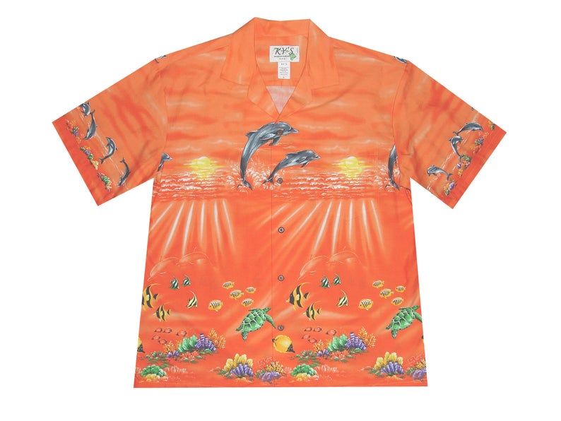 Under Sea Paradise Orange Nice Design Hawaii Shirt Ha85519