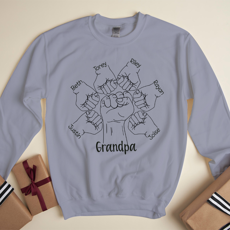 Hands Grandkids Grandpa Sweatshirt