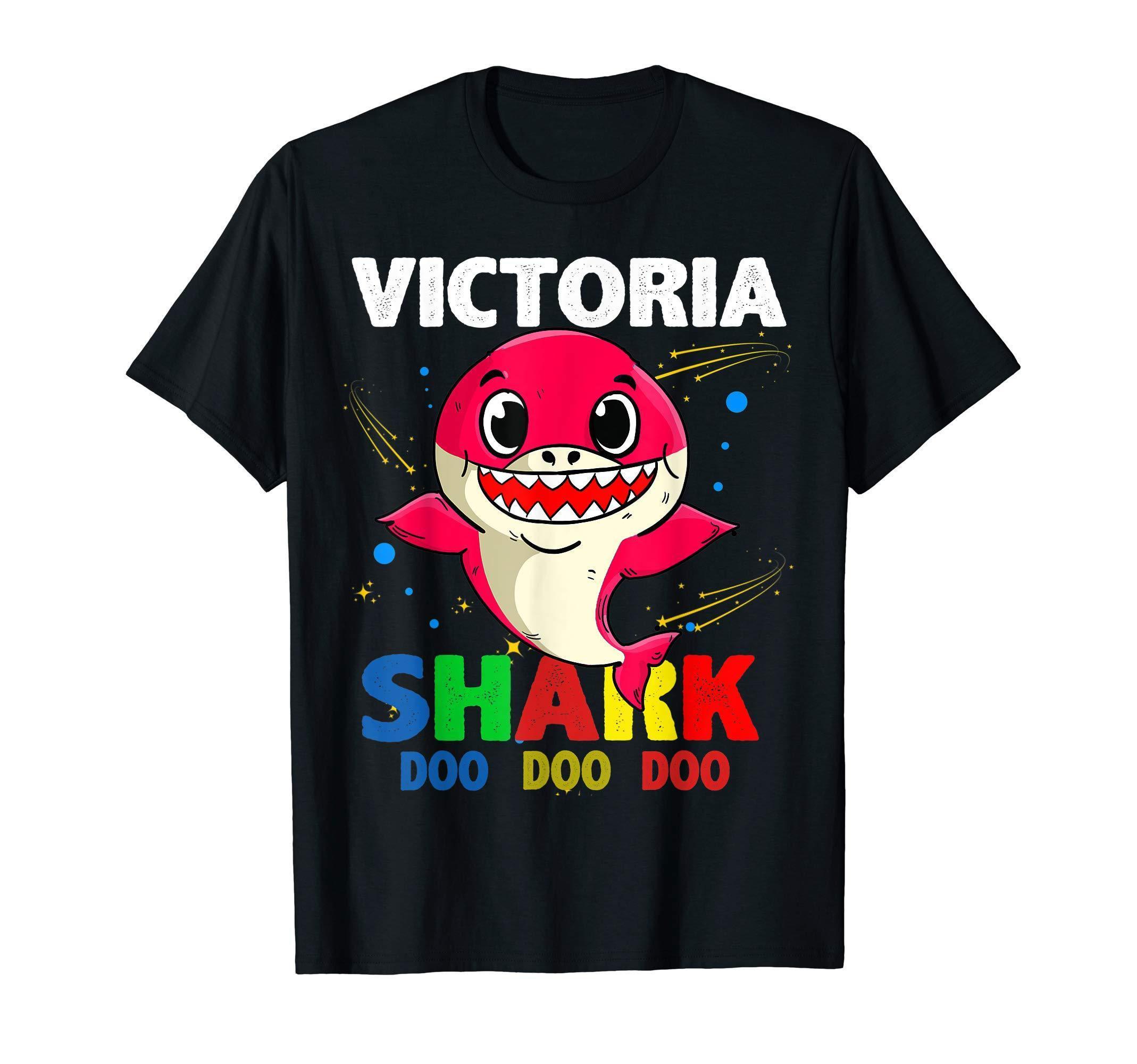 Custom Name Victoria Shark Doo Doo Doo Shark Funny T Shirt