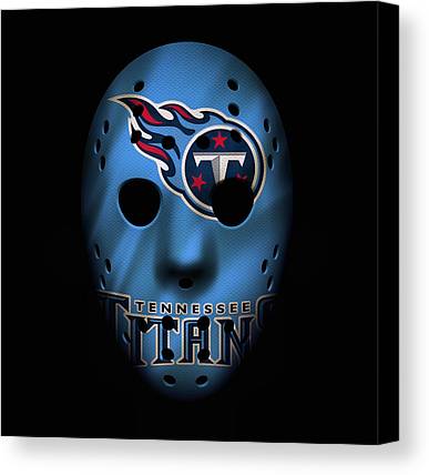 Tennessee Titans War Mask Joe Hamilton Canvas Print