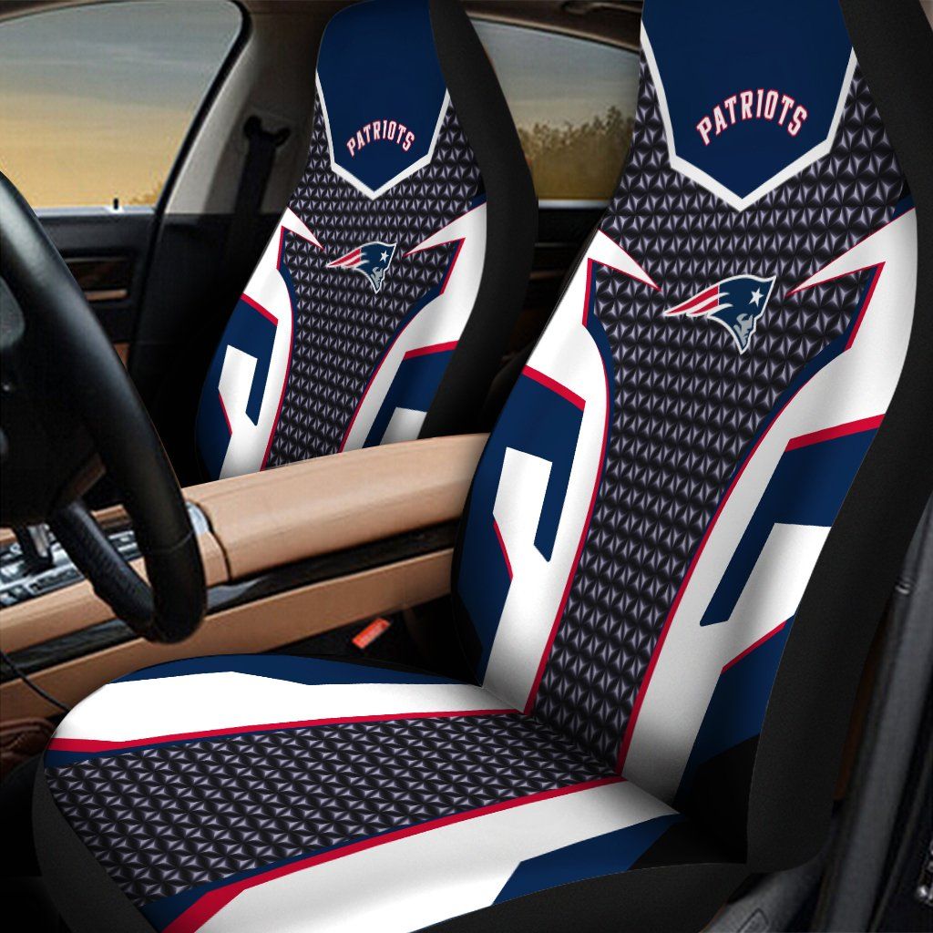 New England Patriots Car Seat Covers (Set Of 2) – V1.1