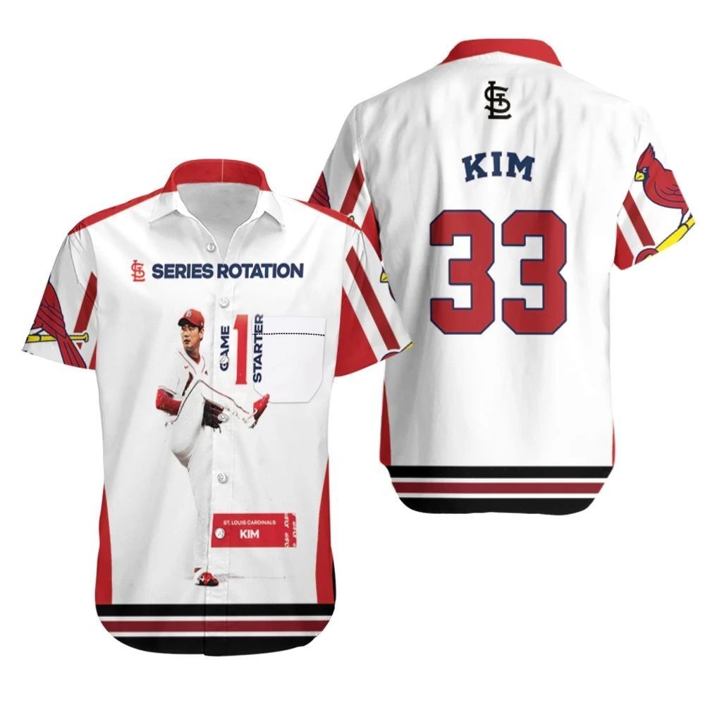 33 Kwang-Hyun Kim St Louis Cardinals Hawaiian Shirt Combo Beach