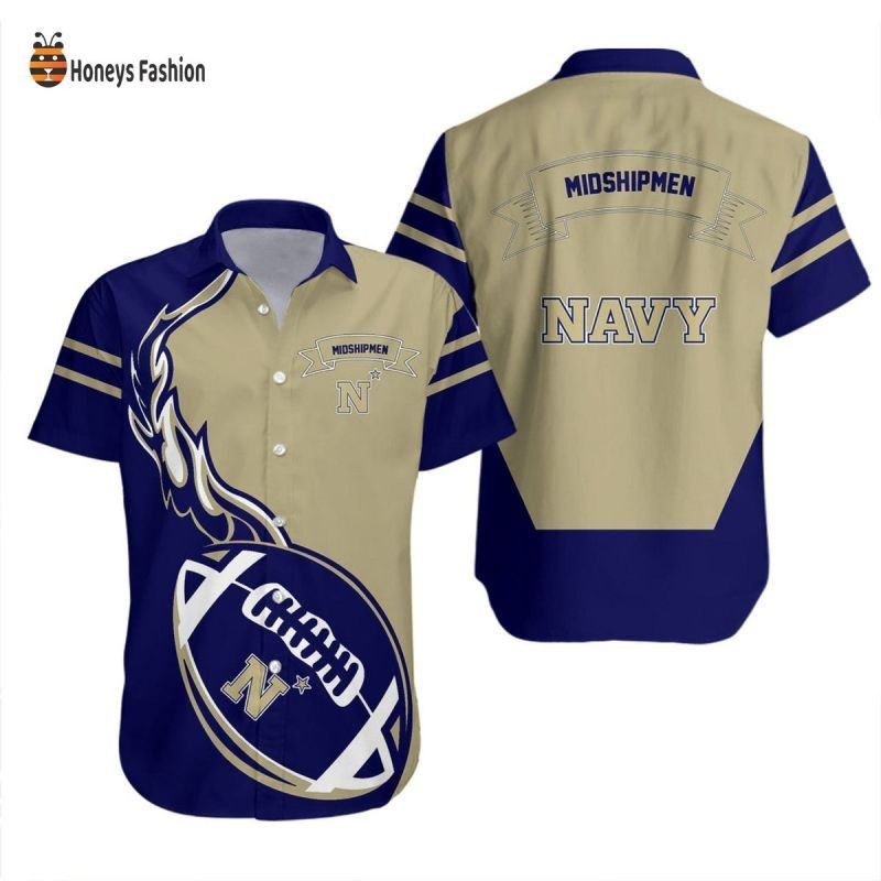 NCCA Navy Midshipmen Flame Ball Trendy Hawaiian Shirt Aloha Shirt