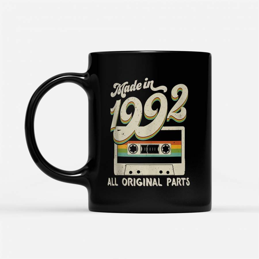 Vintage Made In 1992 28 Years Old Original Parts Birthday Coffee Mug Gift Idea – Black Mug