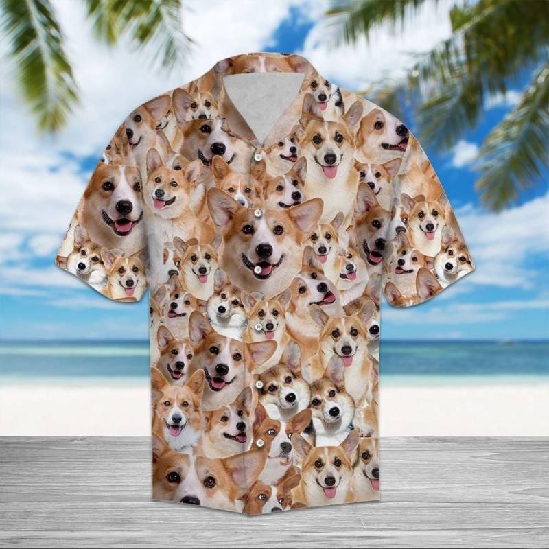 Artsyhomes Pembroke Welsh Corgi Awesome Hawaiian Ha75969