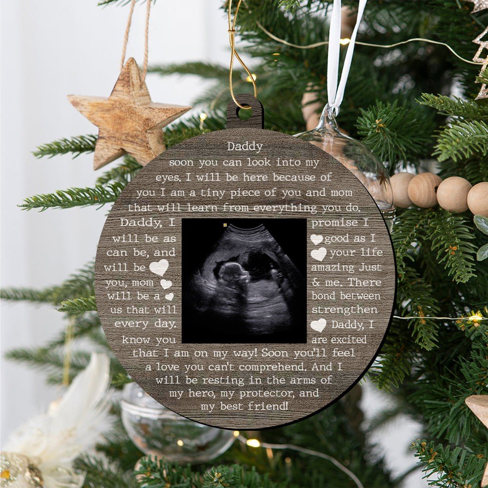 Personalized Christmas Gift For Dad To Be Tiny Piece Of You Ornament