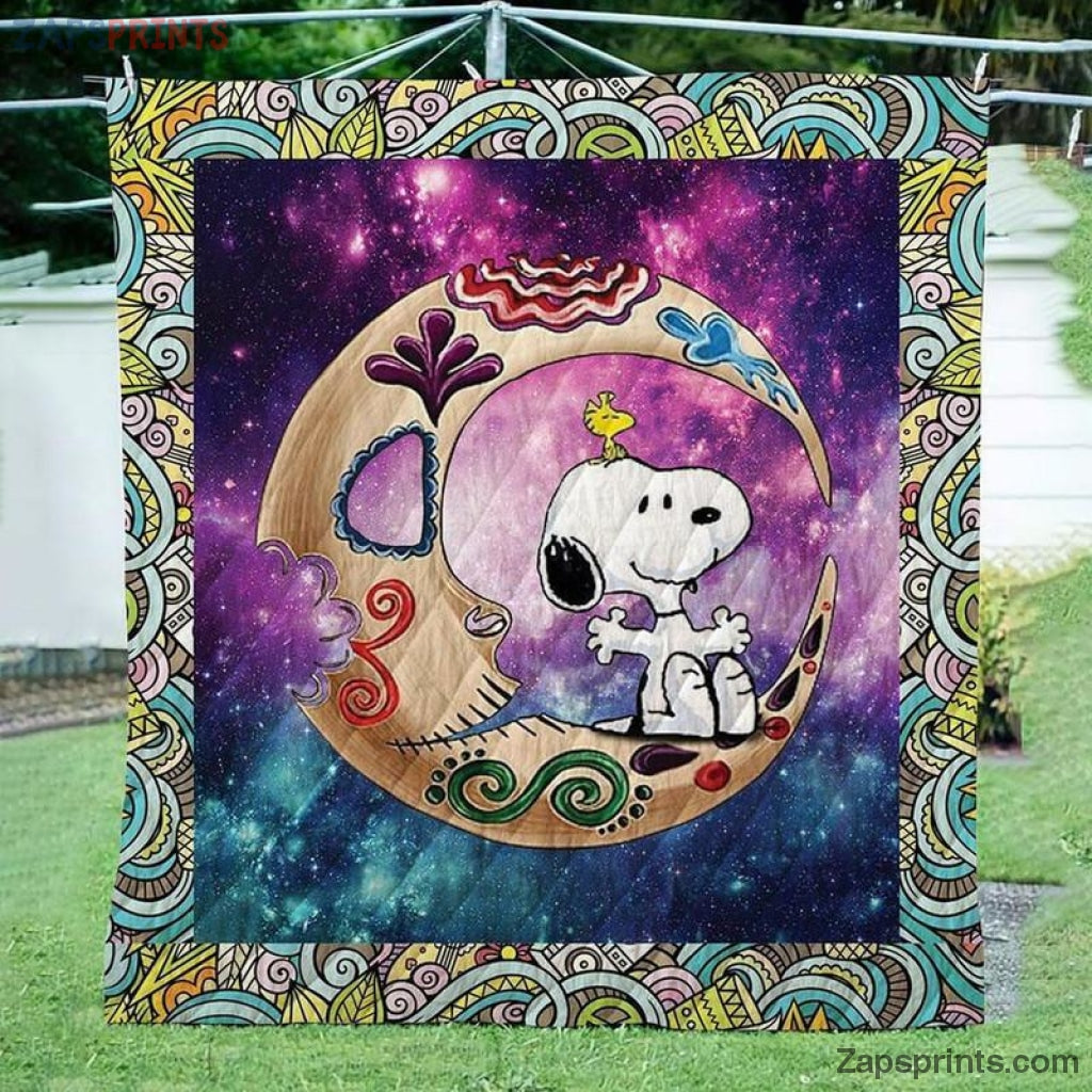 Snoopy Candy Skull Moon Galaxy 3 D Quilt