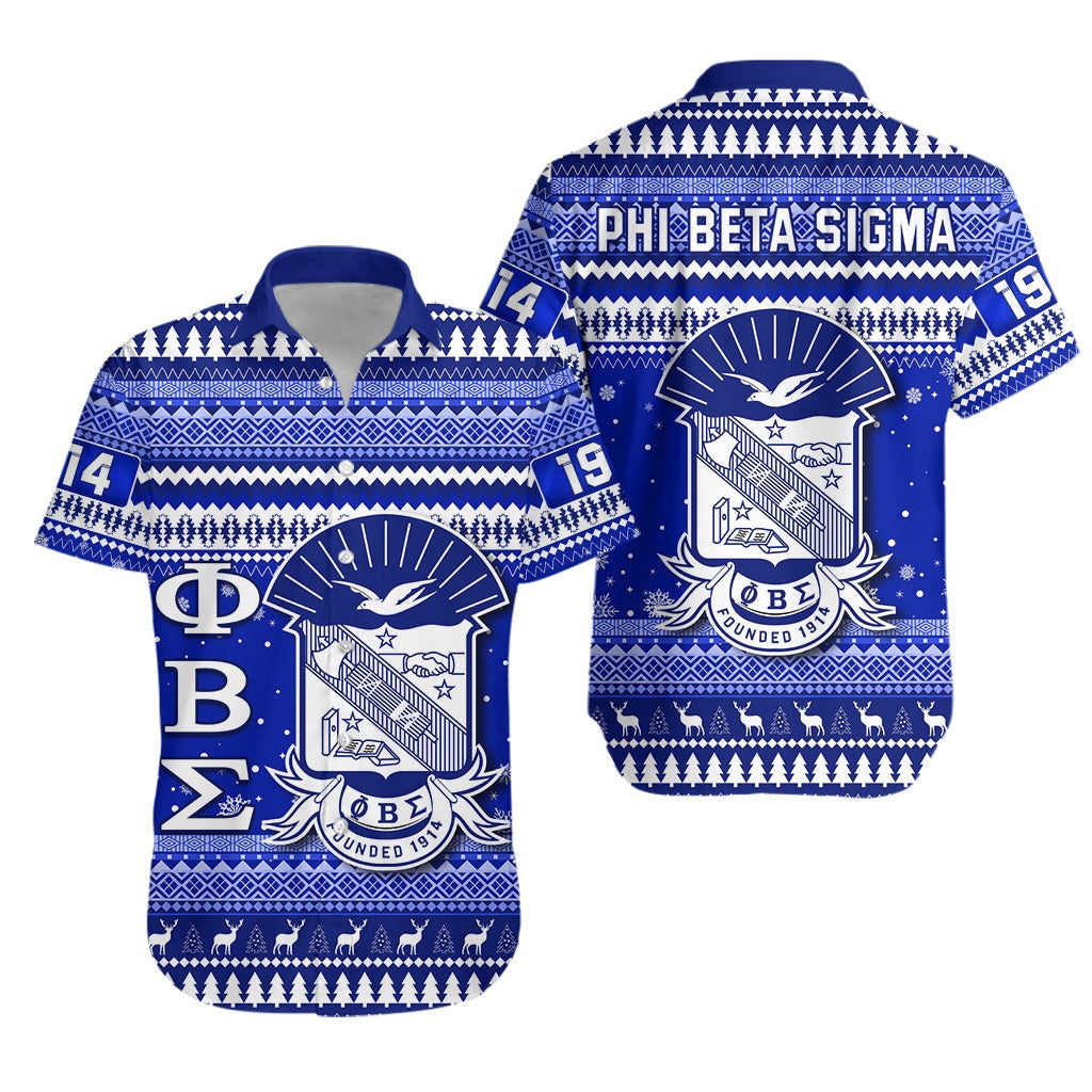 Fraternity Shirt – Phi Beta Sigma Christmas Short Sleeve Shirt African Pattern