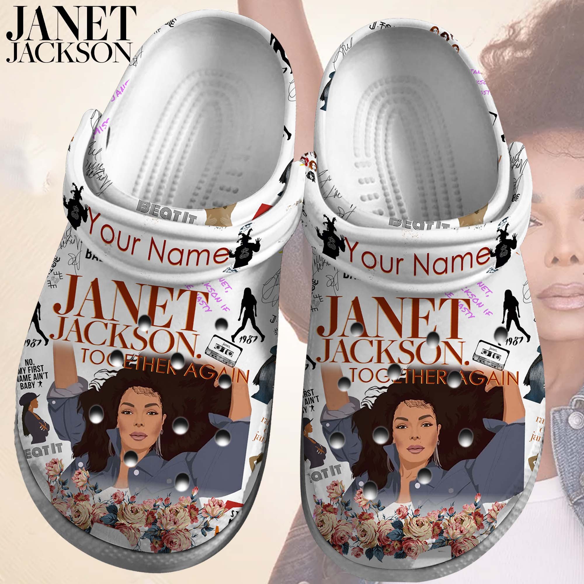 Janet Jackson Singer Music Crocss Clogs For Men Women And Kid Erkb0Cwu