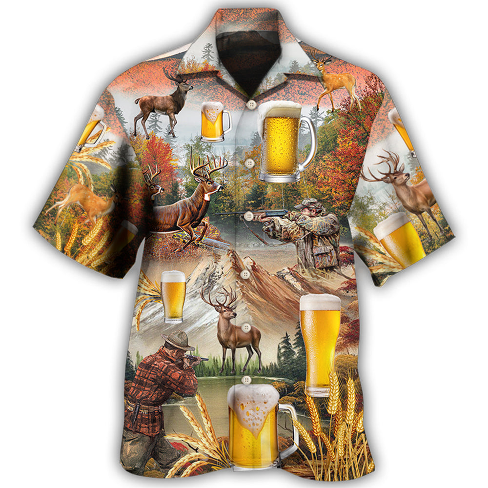 Beer And Hunting Deer Autumn Moutain Hawaii Shirt Ha19895