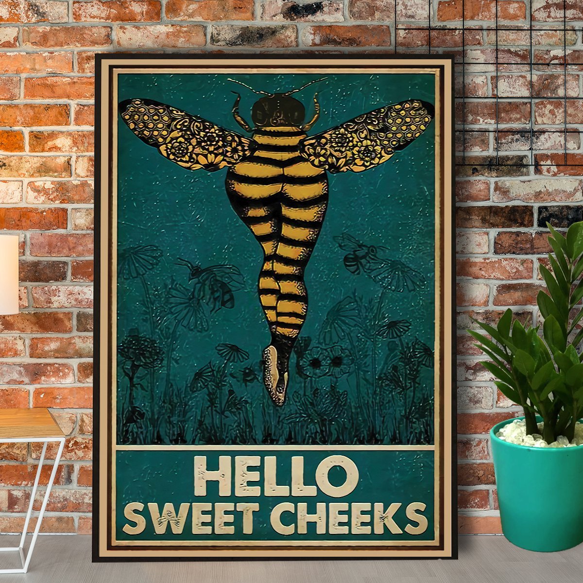 Bee Hello Sweet Cheek Vintage  Poster No Frame