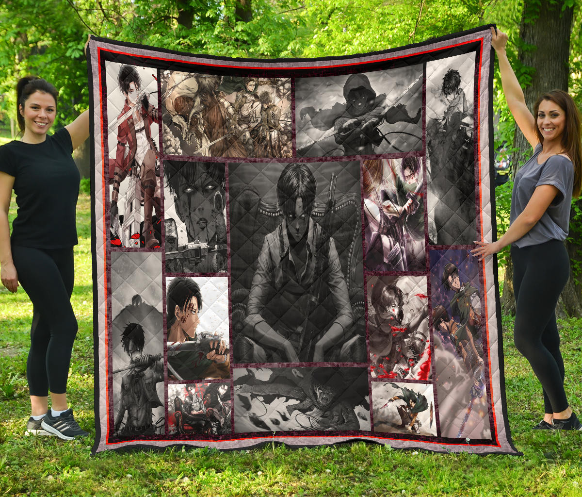 Levi Ackerman Attack On Titan Premium Quilt Blanket Anime Home Decor Custom For Fans Na033003