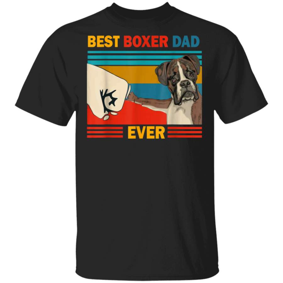 Vintage Best Boxer Dad Ever Bump Fit Gift Tshirt