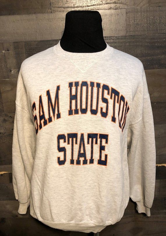 Vintage 80S Sam Houston State University Texas 1980S Crewneck Shirt Vintage College University Crewneck Shirt