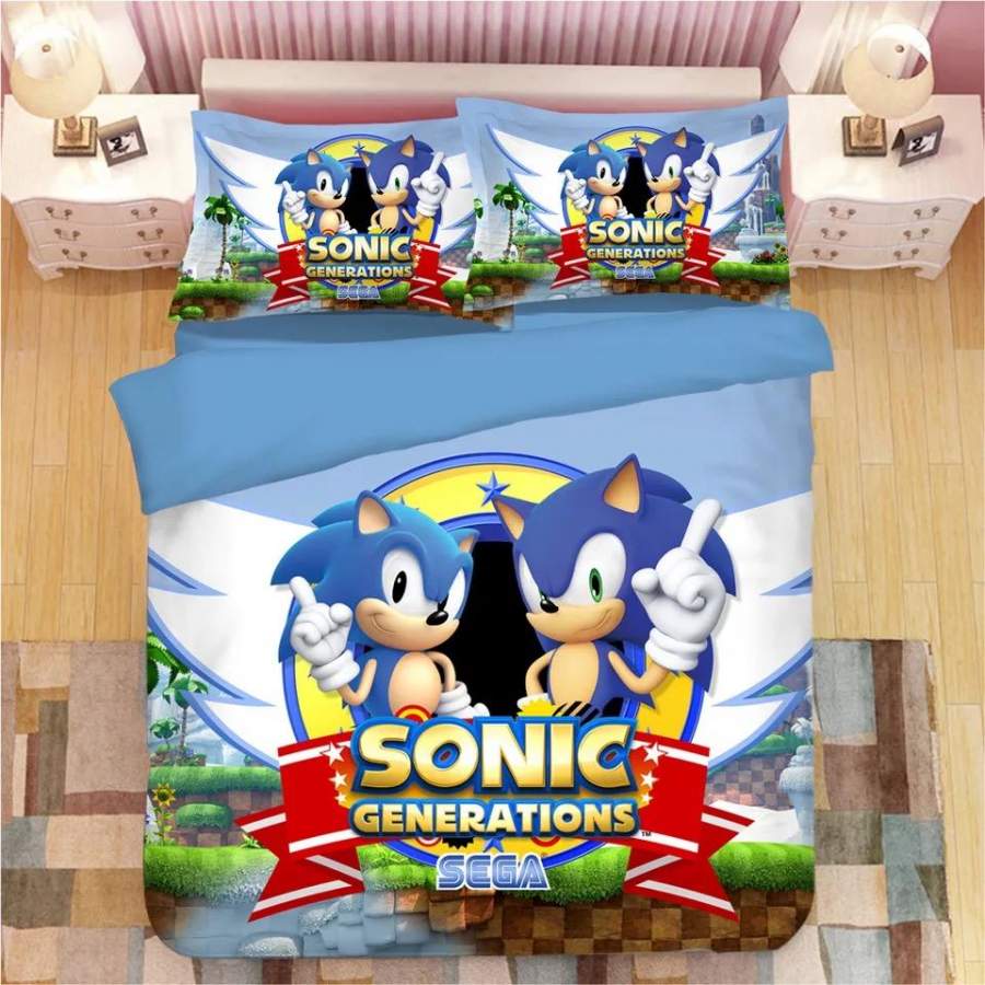 Sonic The Hedgehog #15 Duvet Cover Quilt Cover Pillowcase Bedding Set Bed Linen