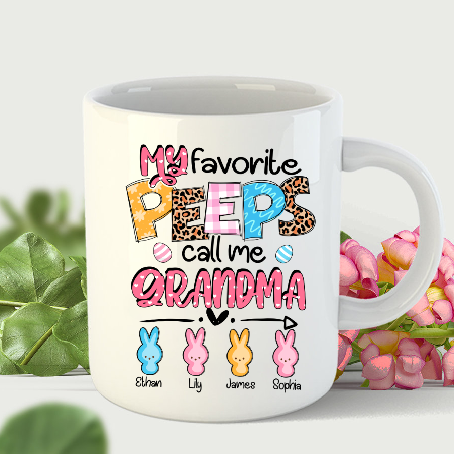 My Favorite Peeps Call Me Grandma Mug