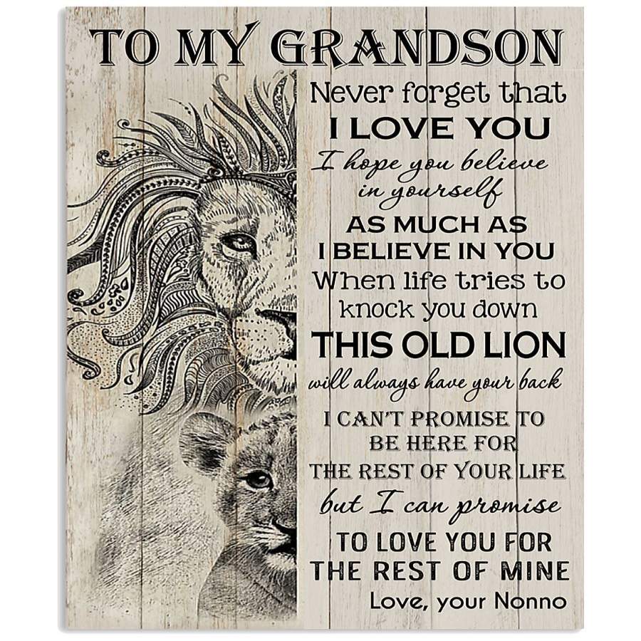 This Old Lion Always Have Your Back Lovely Message From Nonno For Granddaughters Vertical Poster