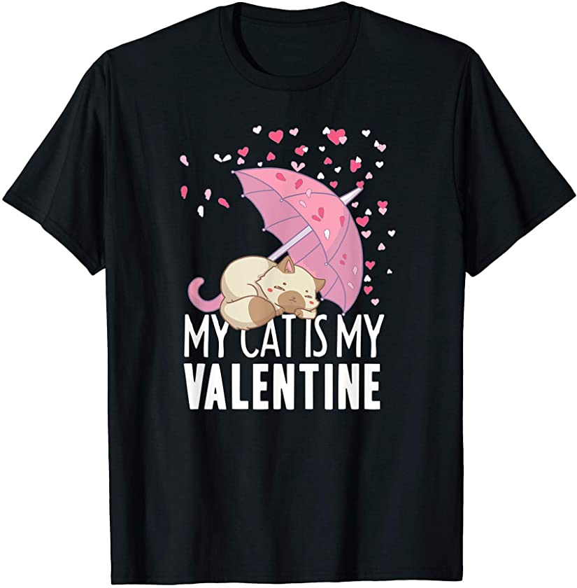 My Cat Is My Valentine Day Kitten Heart Pet T-Shirt