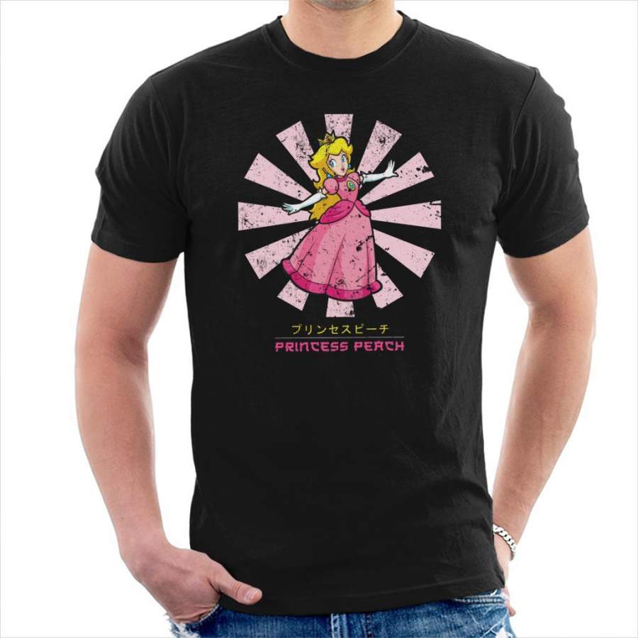 Princess Peach Retro Japanese Super Mario Men’s T-Shirt