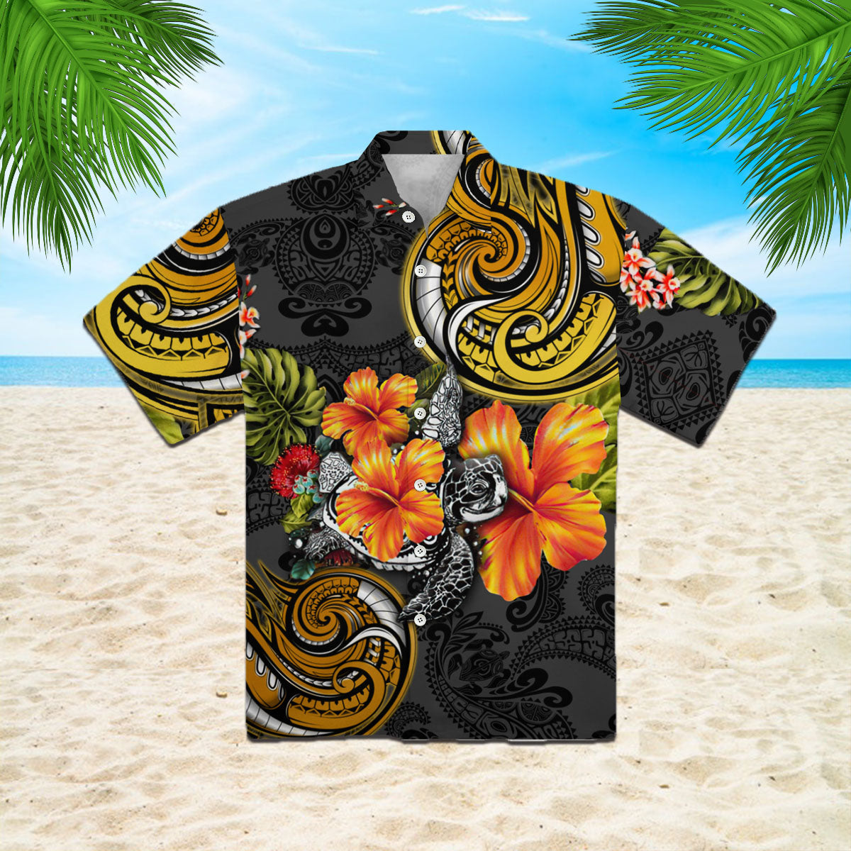 Amazing Polynesian Turtle Hibiscus Hawaii Shirt For Men Women Ha97536