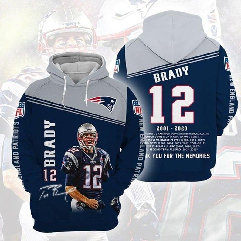 Tom Brady New England Patriots 43 Gift For Fan 3D T Shirt Sweater Zip Hoodie Bomber Jacket