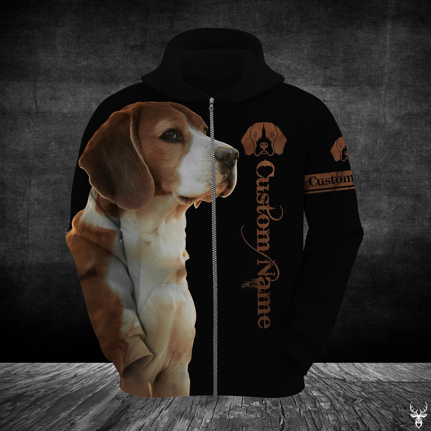 BEAGLE DOG CUSTOM NAME HOODIE PNN282008G98HM