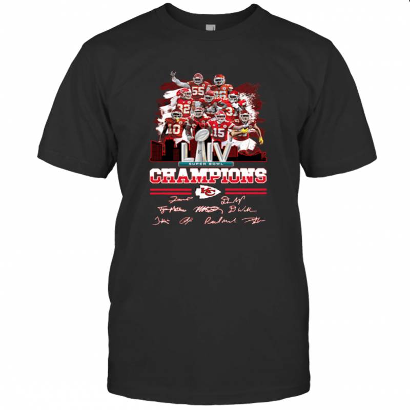 Players Kansas City Chiefs Super Bowl Champions 2020 Signature T-shirt