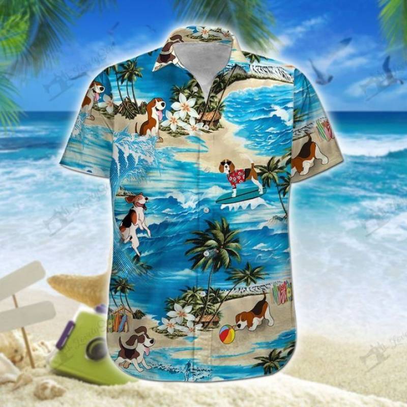 Beagle Surfing Hawaii Shirt Ha1149