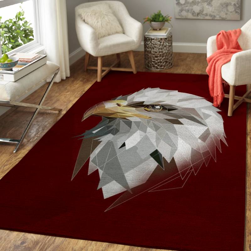 White Eagle Sketch – Modern Animals Area Rug Carpet