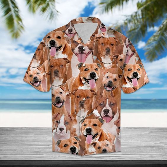 Staffordshire Terrier Hawaii Shirt Unisex Adult Ha52936