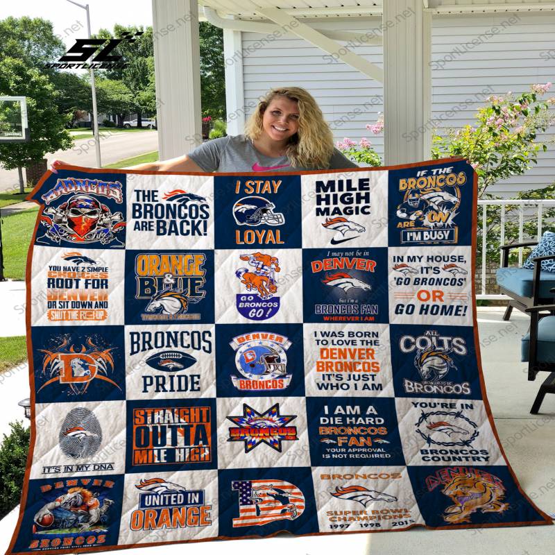 Denver Broncos quilt blanket 02